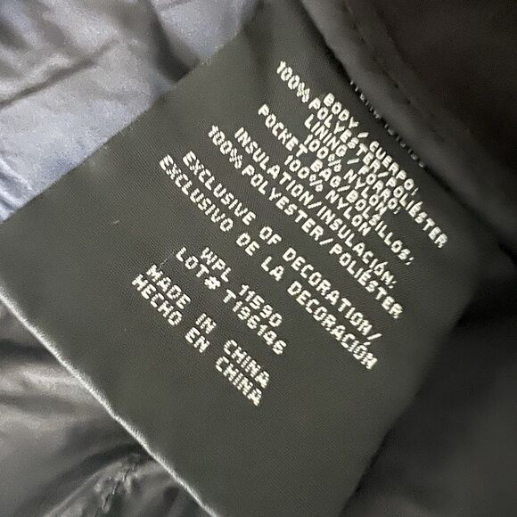 32 Degrees Men’s XL Black Mixed Media Puffer Jacket Zip Up Poly Fill - Picture 8 of 11